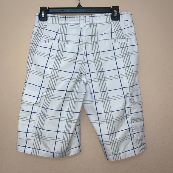 ✅ Tony Hawk White Gray & Blue Plaid Shorts Sz 16 - Picture 6 of 9